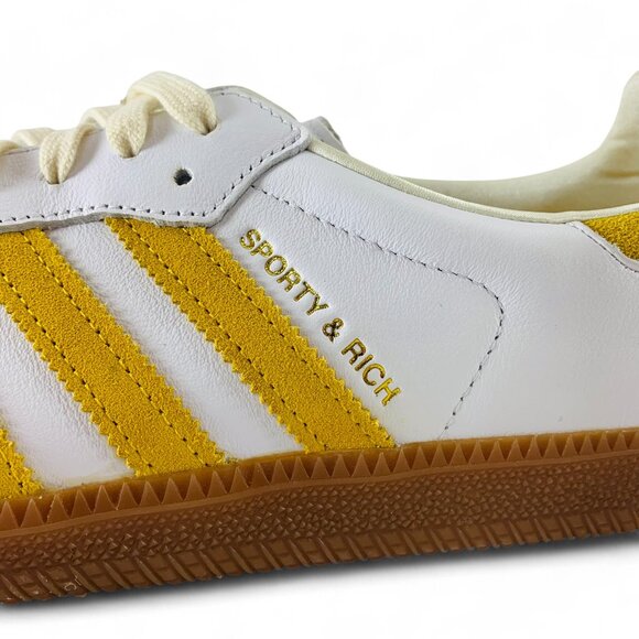 adidas Samba OG x Sporty & Rich White Gold Men\'s Shoes Athletic Sneakers IF5661 main image 6